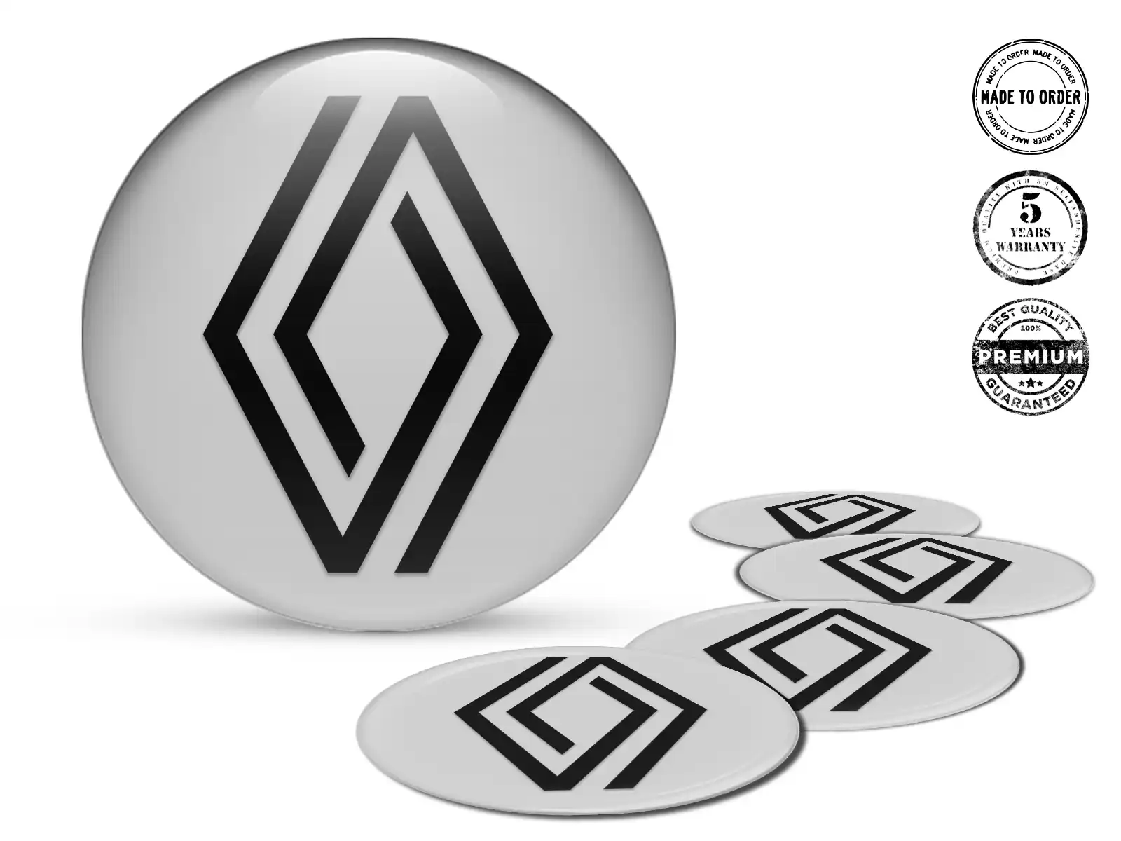 Renault Radaufkleber Stil Rennsport-Silikon-Badges